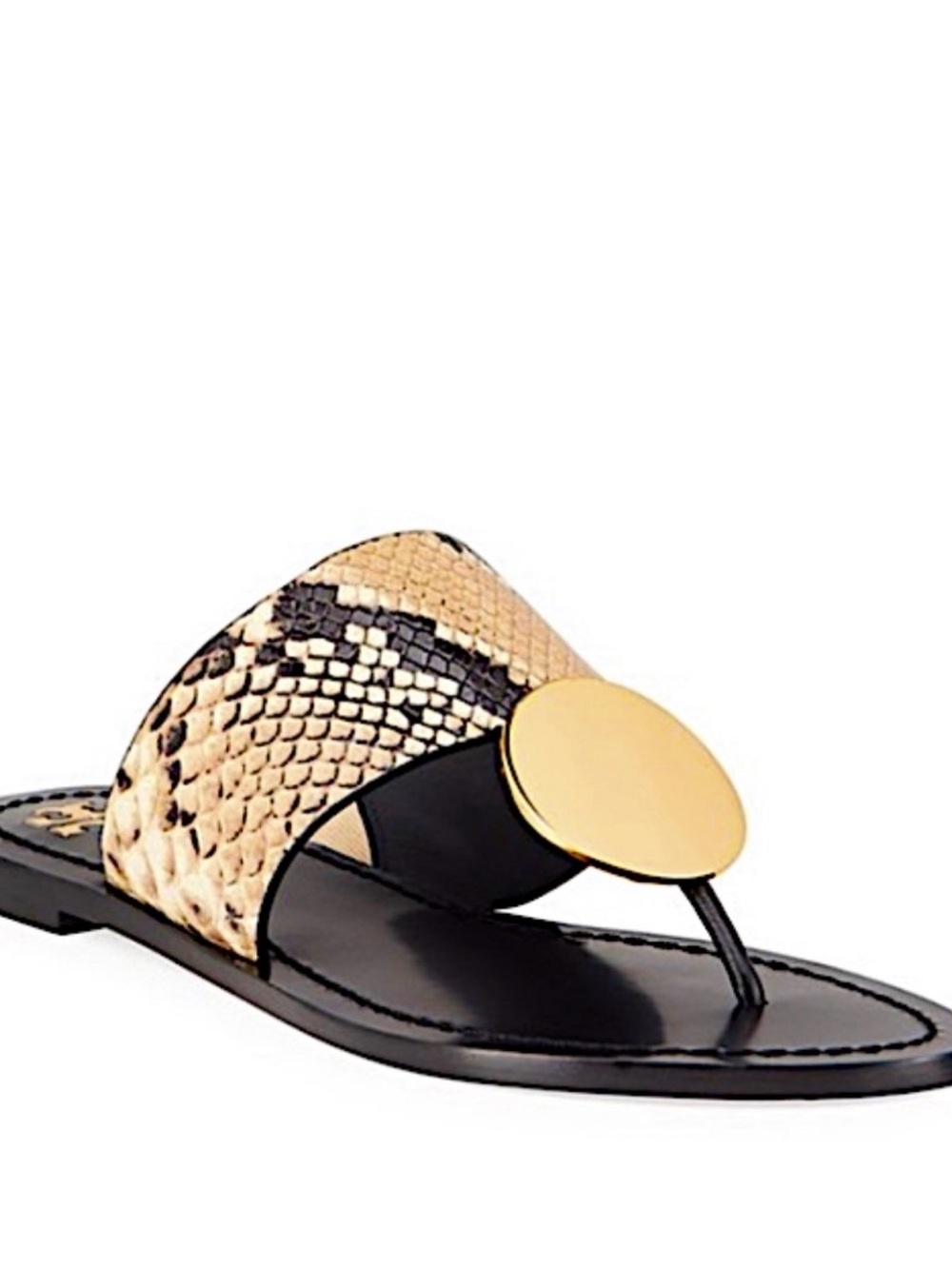 Tory Burch Patos Disk Sandal - Snake Print